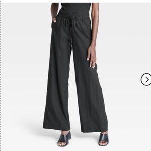 A New Day Black Linen Pants from Target, Size Medium.